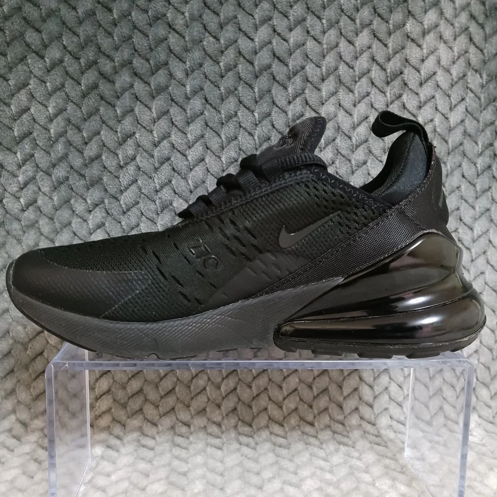 Nike Air Max 270 Black GS Walking Running Sneakers Shoes Size 4.5Y Women's 6